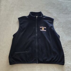 Y2K Champion NCAA Maryland Terrapins Full-Zip Fleece Vest, Men's Size XXL - NWT